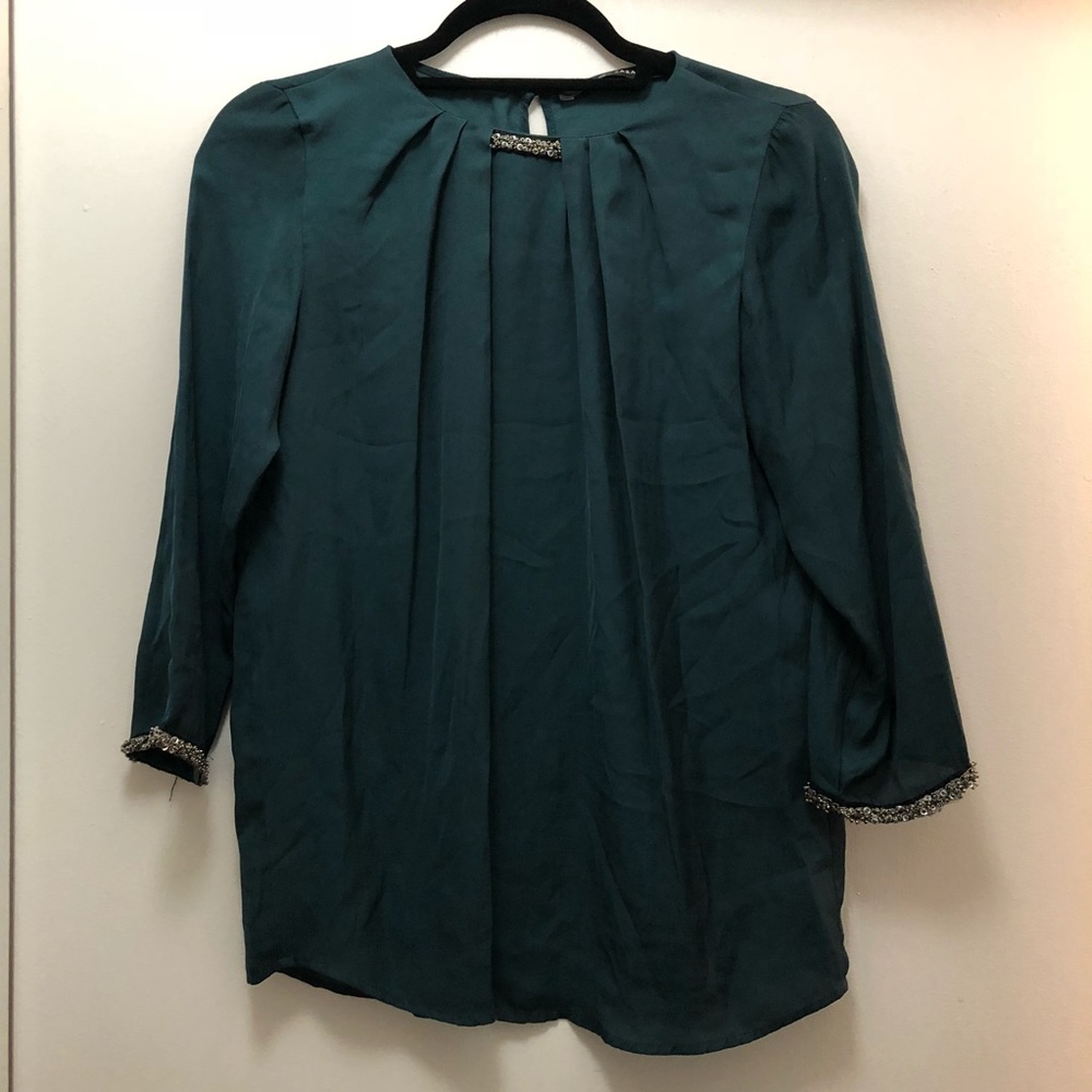 Green Zara top